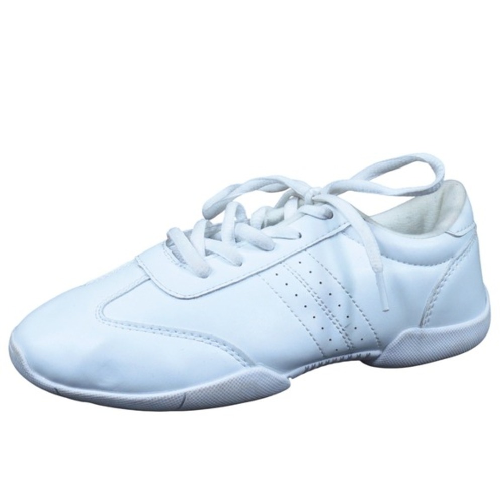 Baxinier Womens Cheerleading Shoes Size‎ 37 White Lace Up Sneakers Trainer